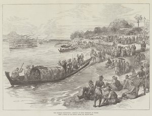 The Burmah Expedition, Arrival of King Theebaw at Prome by Melton Prior